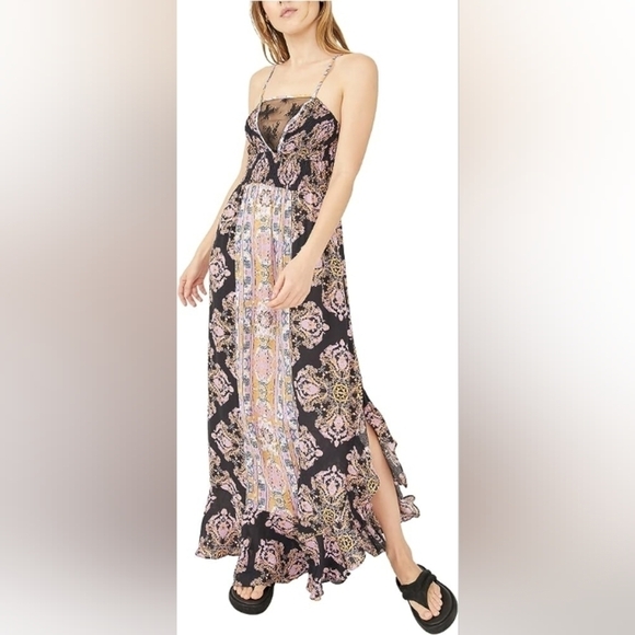 NWT Free People That Moment Maxi Boho Print Dress Size XS $118 - Picture 2 of 8